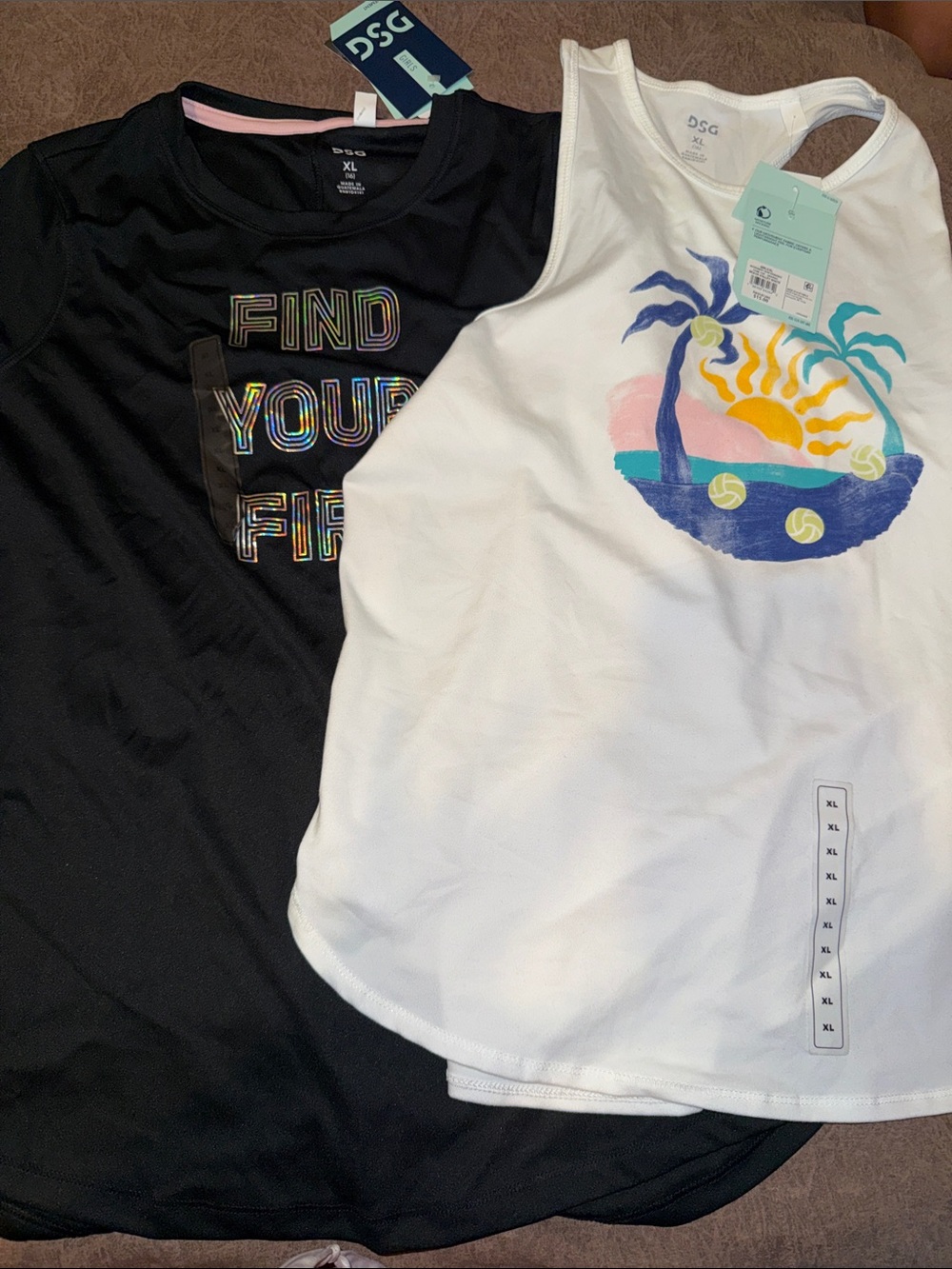 2 shirts GIRLS Xl. New with tags